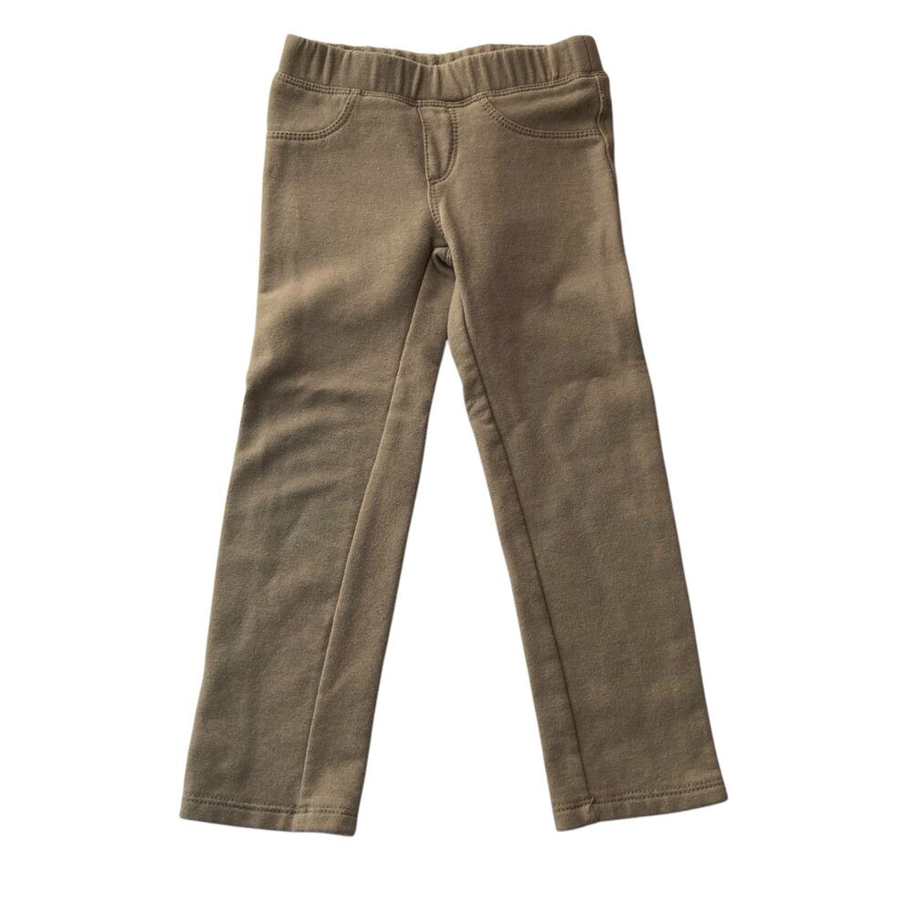 Gymboree 3T Ponte Pants gold sparkle Right Meow pull-on cotton blend stretch